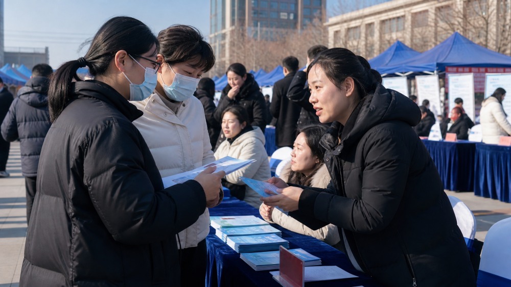 栖霞招聘会设人社咨询台，政策宣传今年已解答1300余人次