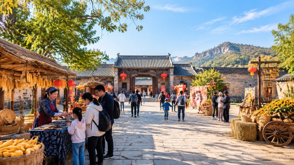 从开幕仪式开启游园闯关活动从西忠来大门开始,游客在这里参加开幕仪