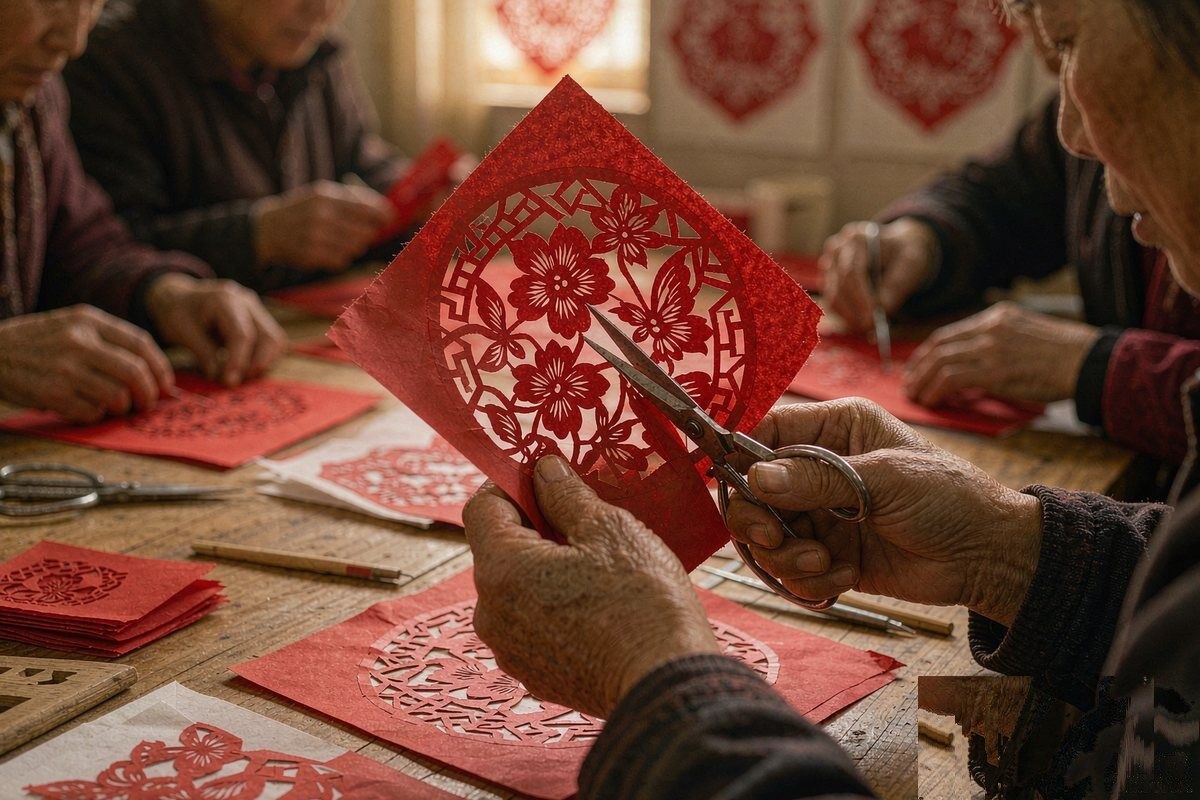 胶东剪纸:贴在窗上的一年